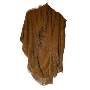 Layers By Lizden Poncho Cape Topper Sweater OS Modern Bohochic Cozycore Fringed
